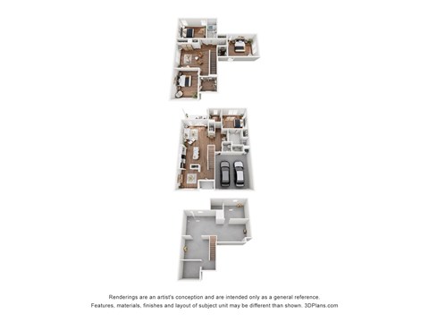 Floor plan for 4 beds, 2.5 baths, 2088 sqft